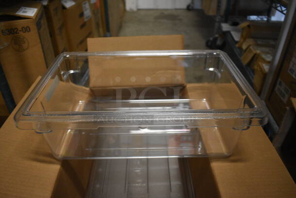 6 BRAND NEW IN BOX! Cambro Clear Poly Bins. 12x18x6. 6 Times Your Bid!