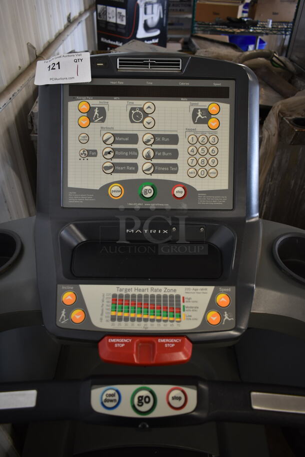 Matrix Ultimate Deck Commercial Floor Style Treadmill. Tested and Working! - Image 5 of 5