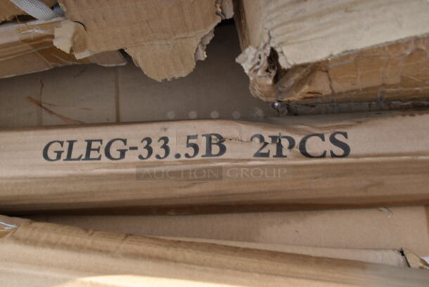 Box of 2 BRAND NEW SCRATCH AND DENT! John Boos GLEG-33.5B Legs - Image 2 of 2