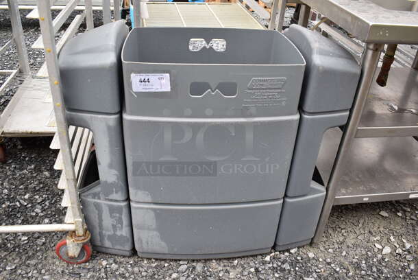 Commercial Zone Gray Poly Trash Can. 34x17x33
