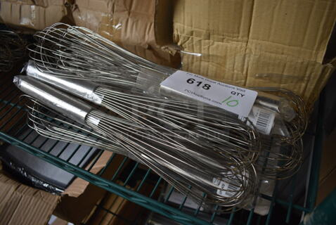 10 BRAND NEW! Update Stainless Steel Whisks. 14". 10 Times Your Bid!