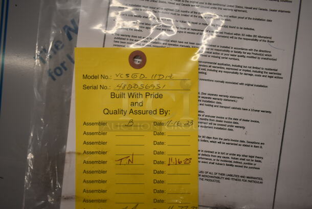 BRAND NEW SCRATCH AND DENT! Vulcan VC5GD-11D1Z Stainless Steel Commercial Full Size Convection Oven w/ View Through Doors, Metal Oven Racks and Thermostatic Controls. No Legs. Tested and Working! - Image 9 of 9