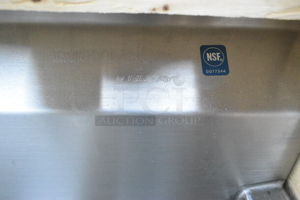 BRAND NEW! Elkay Stainless Steel Commercial 3 Bay Sink w/ Dual Drain Boards. No Legs.  - Image 6 of 6