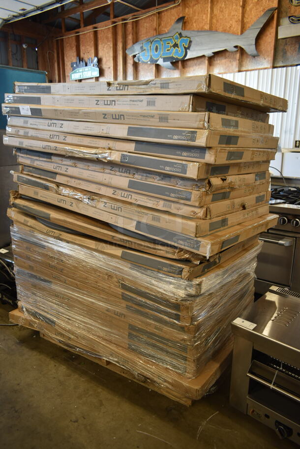 PALLET LOT of 25 BRAND NEW IN BOX! Zown Maxchief Cocktail80 PT017X004 Shark Grey Table. Stock Picture Used as Gallery. 25 Times Your Bid! - Image 2 of 7