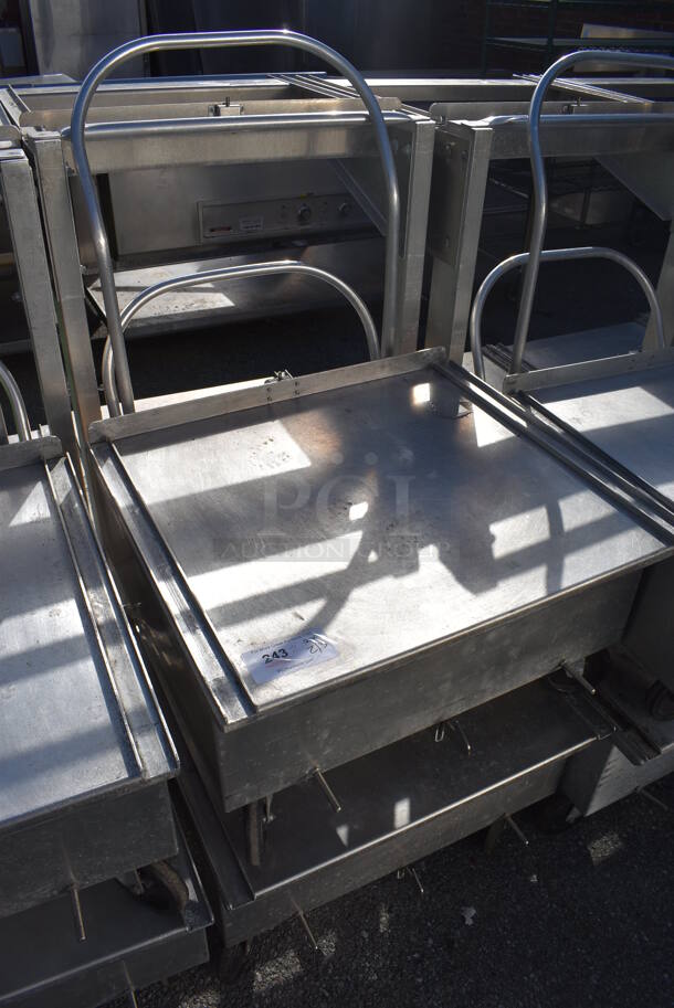 2 Metal Commercial Dollies w/ Push Handle on Commercial Casters. 27x27x40. 2 Times Your Bid! - Image 2 of 3