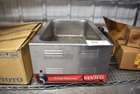Avantco 177W50 Stainless Steel Commercial Countertop Food Warmer. 120 Volts, 1 Phase. Tested and Working!