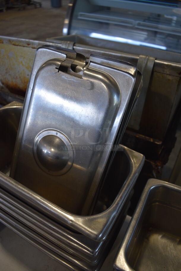 7 Stainless Steel 1/3 Size Drop In Bins w/ 5 Lids. 1/3x6. 7 Times Your Bid! - Image 3 of 3