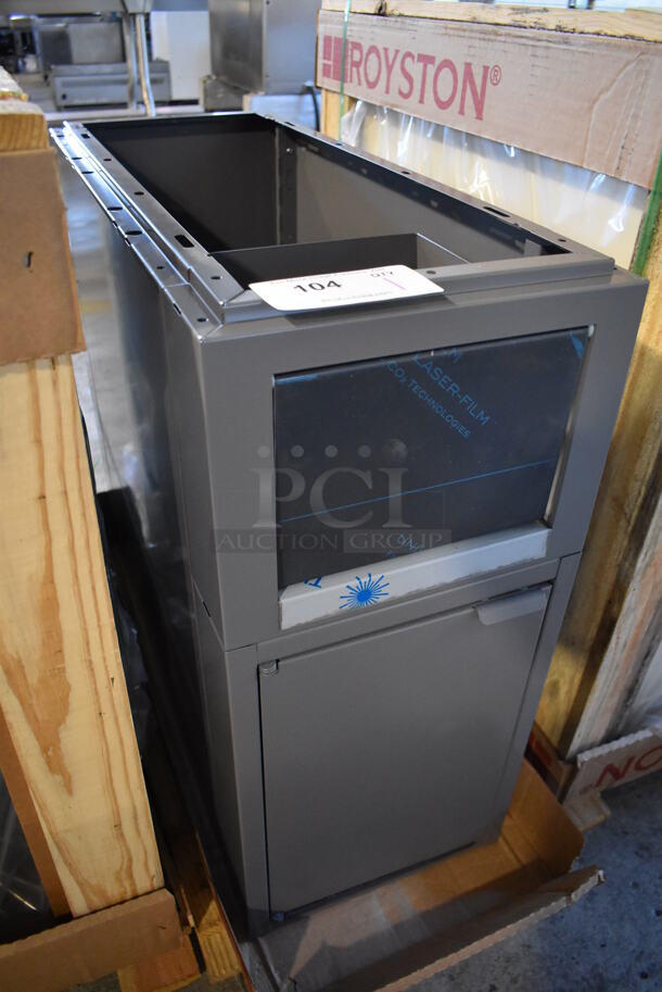 BRAND NEW IN CRATE! Royston Gray Metal Cabinet. 12x29x27 - Image 3 of 5