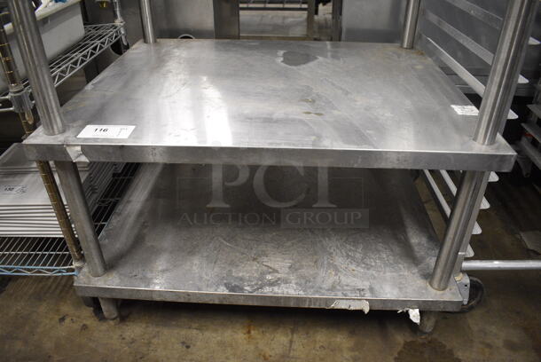 Stainless Steel Commercial Equipment Stand w/ Under Shelf on Commercial Casters. 36x29x38 - Image 3 of 3