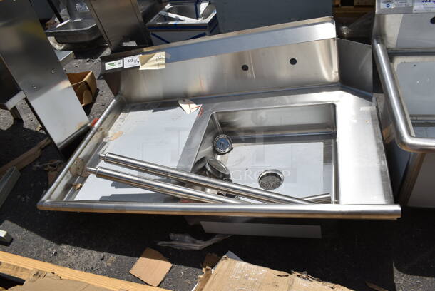 BRAND NEW SCRATCH AND DENT! Regency 600DDT48L 16 Gauge 4' Soiled / Dirty Dish Table - Left Drainboard.  - Image 2 of 6