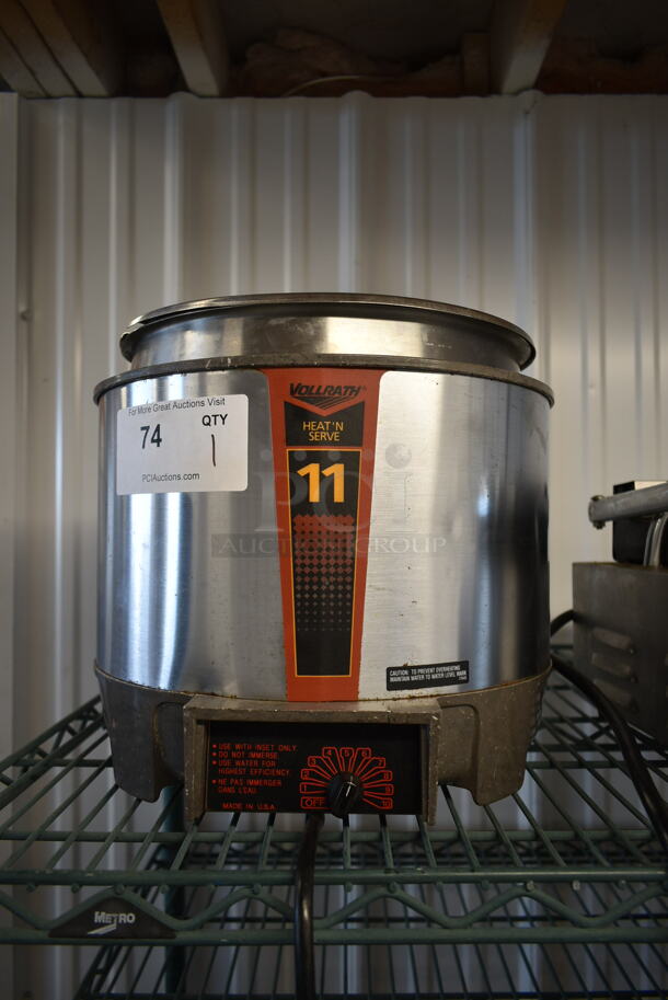 Vollrath HS-11 Stainless Steel Commercial Countertop Soup Kettle Food Warmer w/ Drop In Bin. 120 Volts, 1 Phase. Tested and Working! - Image 1 of 4