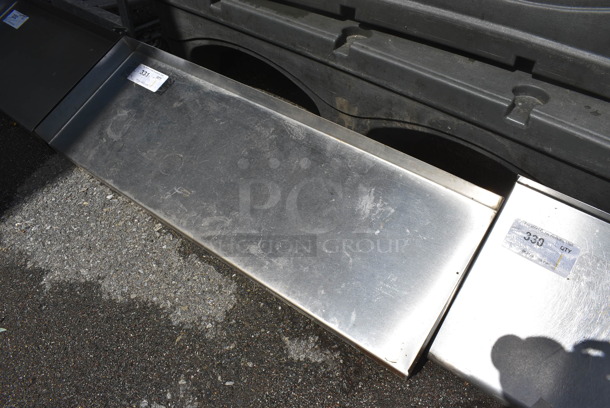 Stainless Steel Commercial Wall Mount Shelf w/ Brackets. 36x12x8 - Image 2 of 3