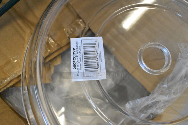 Box of 24 BRAND NEW SCRATCH AND DENT! Choice 260PCCOV11 11" Clear Polycarbonate Plate Cover  - Image 4 of 5