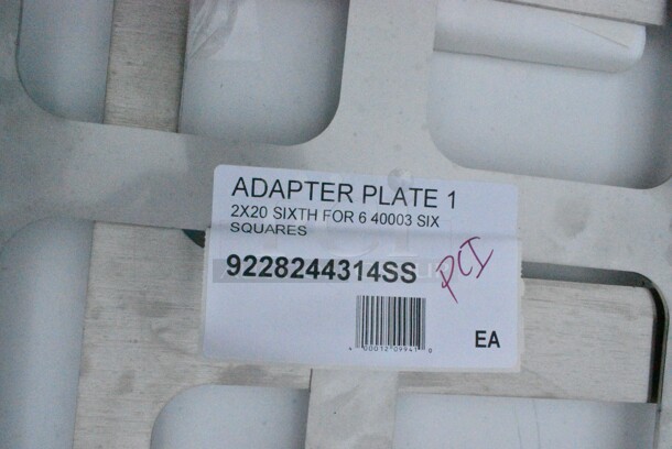 2 BRAND NEW SCRATCH AND DENT! Items Including 9228244314SS Vollrath 8244314 Miramar 6 Compartment Stainless Steel Adapter Plate for Vollrath 40003 Pans and 9228244214SS Vollrath 8244214 Miramar 3 Compartment Stainless Steel Adapter Plate for Vollrath 40004 Pans. 2 Times Your Bid!  - Image 7 of 8