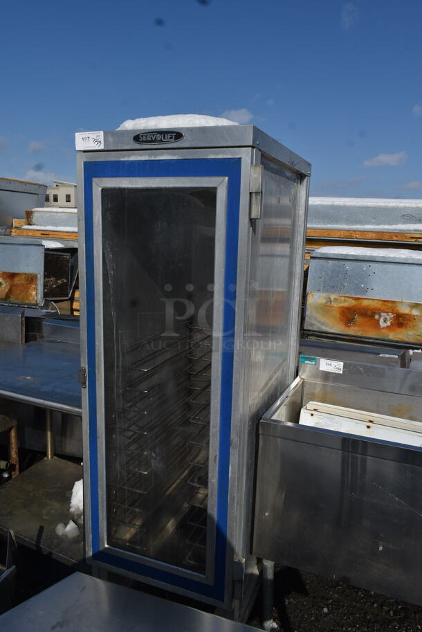 Servolift Metal Commercial Heated Holding Cabinet on Commercial Casters. Missing Heating Element.