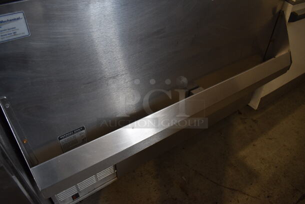 Perlick Model FR48SS Stainless Steel Commercial Bottled Back Bar Cooler w/ 2 Sliding Lids and Speedwell on Commercial Casters. 115 Volts, 1 Phase. 48x28x38. Tested and Working! - Image 4 of 7