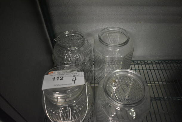 4 Various Glass Beverage Jar Dispensers. Missing 3 Lids. Includes 6x9x10. 4 Times Your Bid! (kitchen) - Image 3 of 3