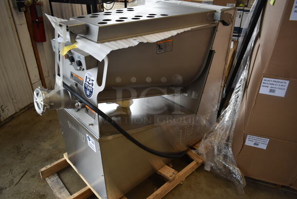 BRAND NEW! 2022 Hobart MG2032 Metal Commercial Floor Style Electric Powered Meat Mixer Grinder. 208 Volts, 3 Phase. - Image 4 of 12