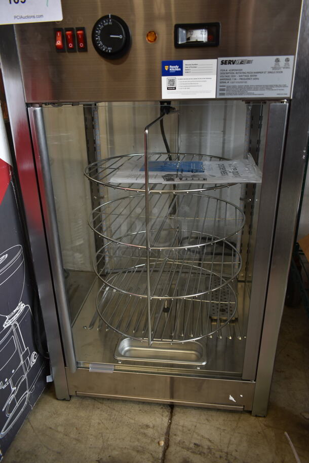 BRAND NEW SCRATCH AND DENT! ServIt 423PDW12D1 Stainless Steel Commercial Countertop Full-Service Countertop Display Warmer with 4 Shelves. 120 Volt, 1 Phase. Tested and Working! - Image 4 of 6