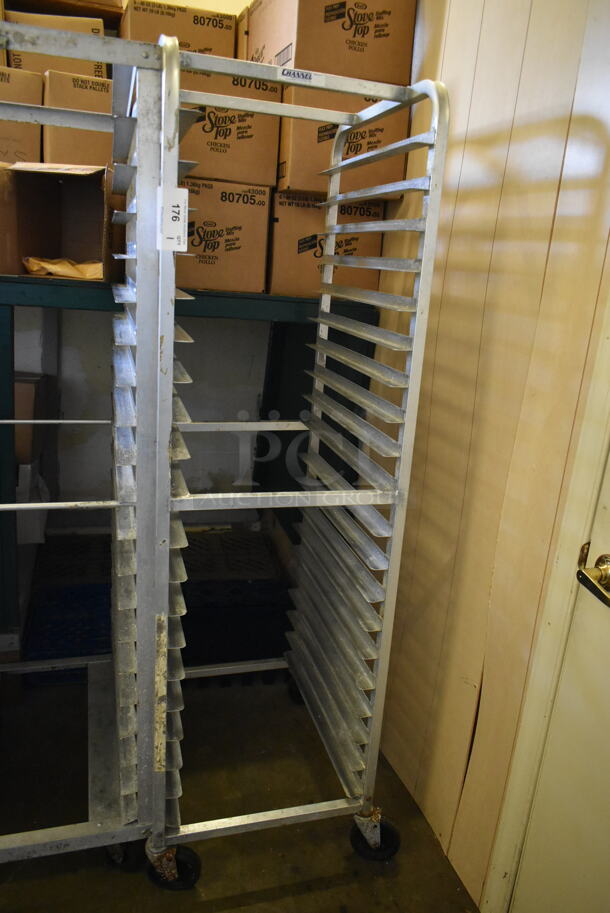 Metal Commercial Pan Transport Rack on Commercial Casters. (hallway) - Image 1 of 3
