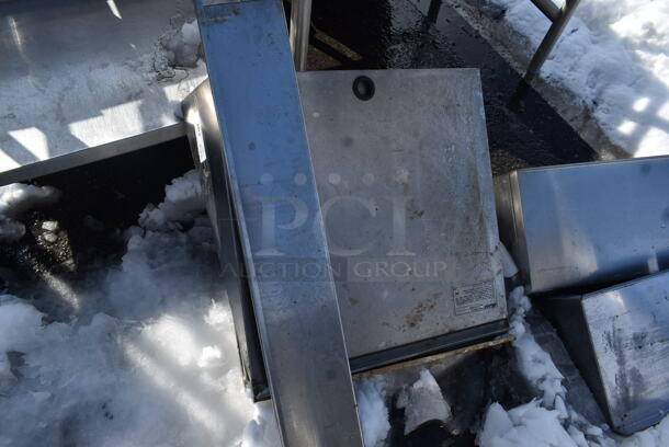ALL ONE MONEY! Lot of Various Metal Panels and 2 Wall Mount Shelves - Image 3 of 6