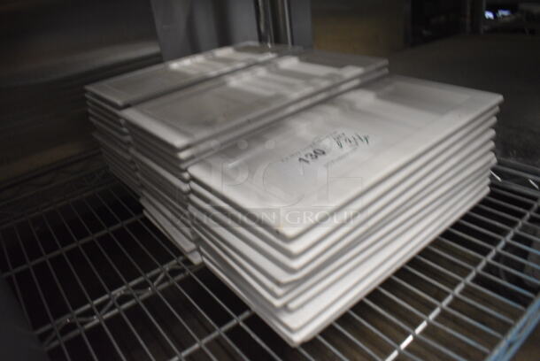 ALL ONE MONEY! Lot of 34 White Poly Trays. 12.5x6x1 - Image 3 of 3