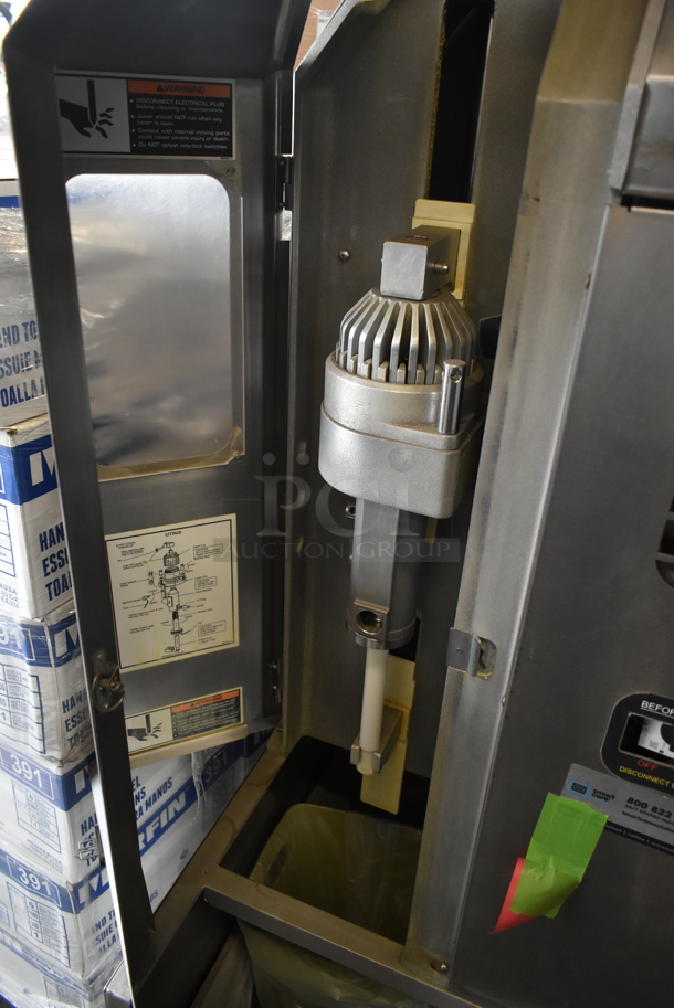 Fresh N Squeeze POS-1 Stainless Steel Commercial Floor Style Automatic Citrus Juicer on Commercial Casters. 120 Volts, 1 Phase. Tested and Does Not Power On - Image 5 of 7