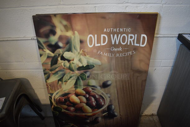 3 Pictures; Fresh from the Farm, Authentic Old World and Good for you Food. 30x1x40.5. 3 Times Your Bid! - Image 3 of 4