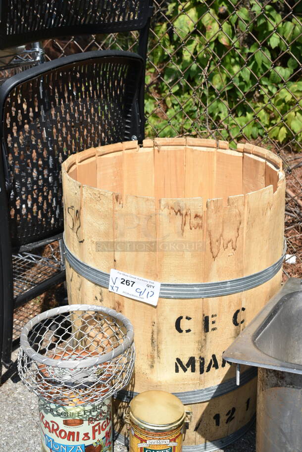 ALL ONE MONEY! Lot of 7 Various Items Including Barrel, Net and Cans - Image 4 of 5