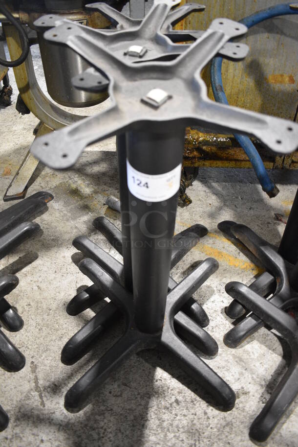 3 Black Metal Table Bases. 21x21x28. 3 Times Your Bid! - Image 2 of 4