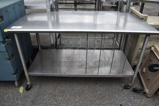 Eagle Stainless Steel Table w/ Under Shelf on Commercial Casters. 60x30x35 - Image 2 of 6