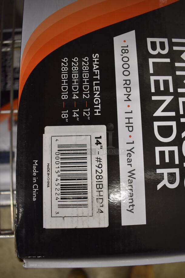 BRAND NEW SCRATCH AND DENT! AvaMix 928IBHD14 Stainless Steel Commercial 14" Shaft Immersion Blender. 120 Volts, 1 Phase. Tested and Working! - Image 9 of 9