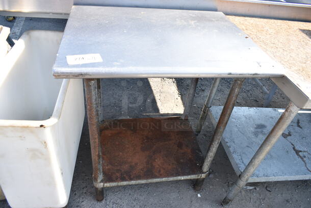 Stainless Steel Table w/ Metal Under Shelf.  - Image 1 of 3