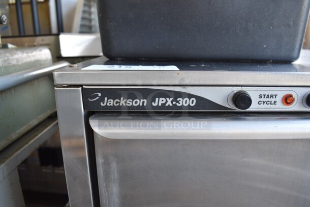 Jackson Model JPX-300H Stainless Steel Commercial Undercounter Dish Washer w/ 2 Blue Poly Dish Caddies and 1 Blue Poly Silverware Caddy. 208/203 Volts, 1 Phase. 24x24x33.5. - Image 8 of 8