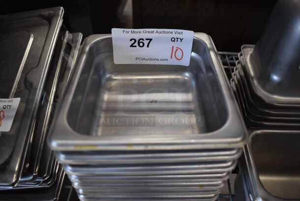 10 Stainless Steel 1/6 Size Drop In Bins. 1/6x2. 10 Times Your Bid! - Image 3 of 3
