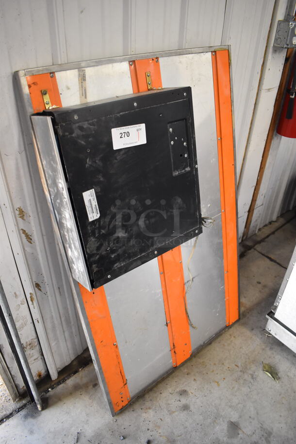 Metal Counter w/ Attached Metal Cash Drawer. 30x48x7 - Image 2 of 4
