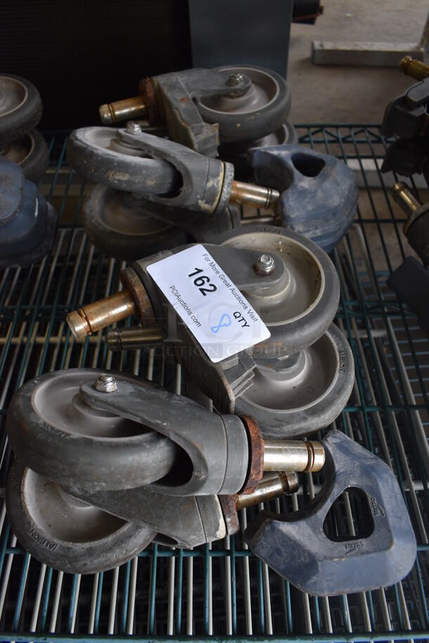 ALL ONE MONEY! Lot of 8 Commercial Casters! 6x3x8 - Image 1 of 5