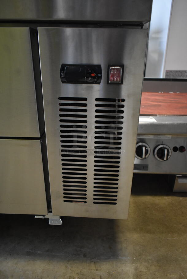 BRAND NEW SCRATCH AND DENT! 2023 Avantco 178CBE36HC Stainless Steel Commercial 2 Drawer Refrigerated Chef Base on Commercial Casters. 115 Volts, 1 Phase. Tested and Working! - Image 4 of 8