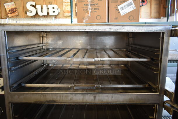 Market Forge MT40 Stainless Steel Commercial Floor Style Direct Steam Powered 40 Gallon Steam Kettle and Market Forge A Cooker Stainless Steel Commercial 2 Deck Pressure Steam Cabinet.  - Image 9 of 12