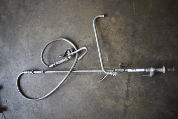 Metal Commercial Spray Nozzle Attachment w/ Faucet and Handles. - Image 1 of 4