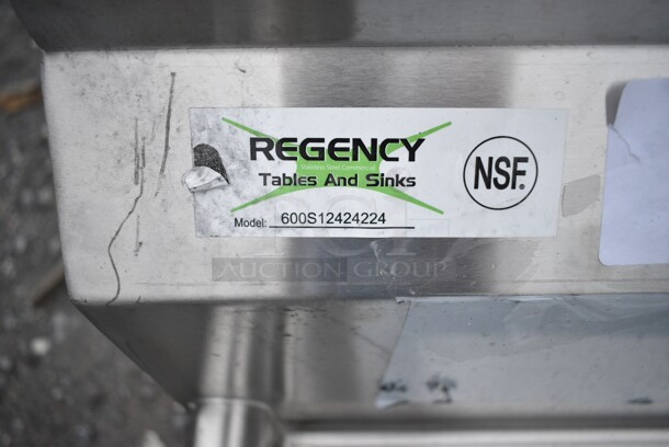 BRAND NEW SCRATCH AND DENT! Regency 600S12424224 Stainless Steel Single Bay Sink w/ Dual Drain Boards. Bay 24x24x14. Drain Boards 22.5x26. No Legs. - Image 7 of 7