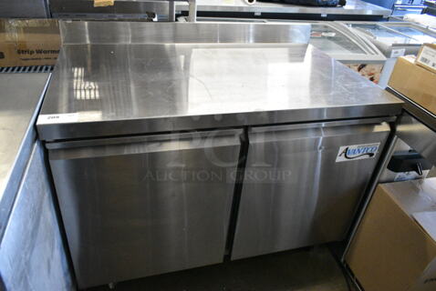 2024 Avantco 178SSWT48FHC Stainless Steel Commercial 2 Door Undercounter Cooler on Commercial Casters. 115 Volts, 1 Phase. Tested and Working!