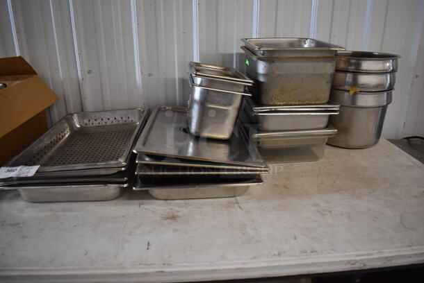 ALL ONE MONEY! Lot of Various Metal Items Including Cylindrical Drop In Bins and Stainless Steel Drop In Bins