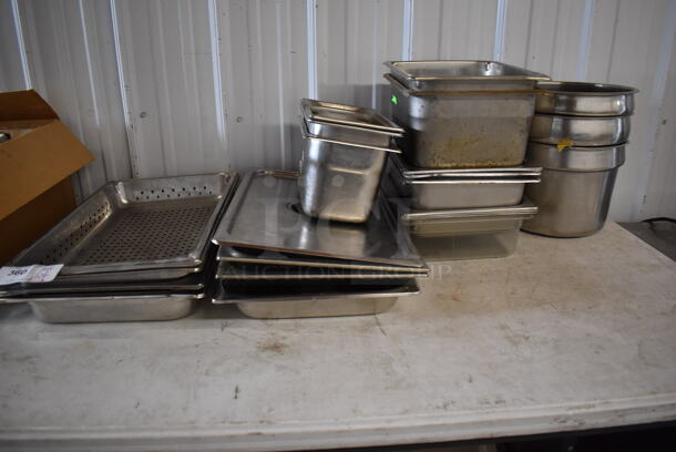 ALL ONE MONEY! Lot of Various Metal Items Including Cylindrical Drop In Bins and Stainless Steel Drop In Bins - Image 1 of 9