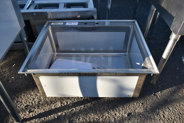 BRAND NEW SCRATCH AND DENT! Regency 600DI12812 Stainless Steel Commercial Single Bay Drop In Sink w/ Faucet and Handles. - Image 1 of 4
