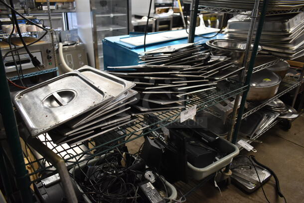 ALL ONE MONEY! Tier Lot of 38 Stainless Steel Drop In Bin Lids - Image 2 of 4