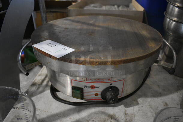 Krampouz Model CEBIF4 AT Stainless Steel Commercial Countertop Crepe Maker. 240 Volts, 1 Phase. 19x19x7