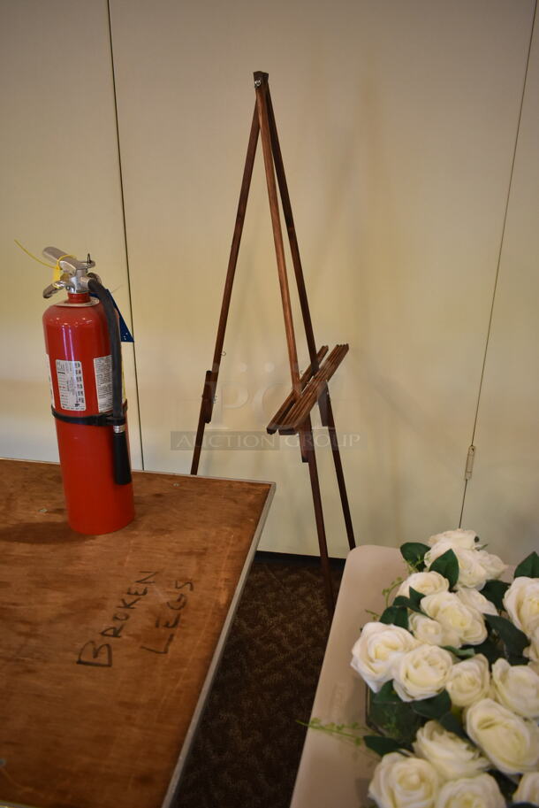 ALL ONE MONEY! Lot of Various Items Including 2 Folding Tables and 4 Chairs. Does Not Include Fire Extinguisher. (ballroom #3) - Image 4 of 8