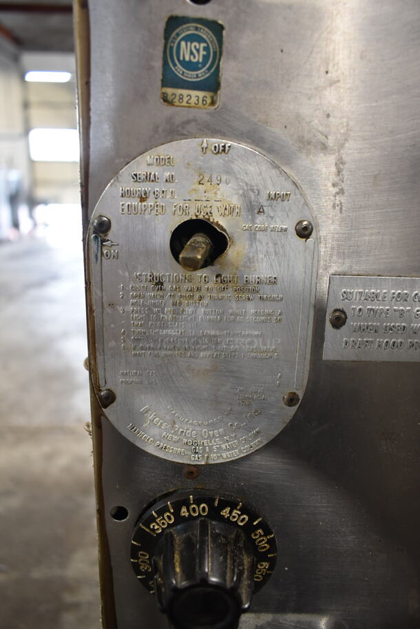 2 Bakers Pride Stainless Steel Commercial Natural Gas Powered Single Deck Pizza Ovens. 2 Times Your Bid! - Image 8 of 9