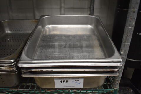ALL ONE MONEY! Lot of 5 Various Stainless Steel Drop In Bins. Includes 1/1x4